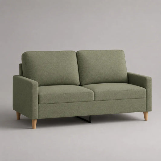 Divano a 2 posti in tessuto verde salvia, 152 × 82 × 84 cm